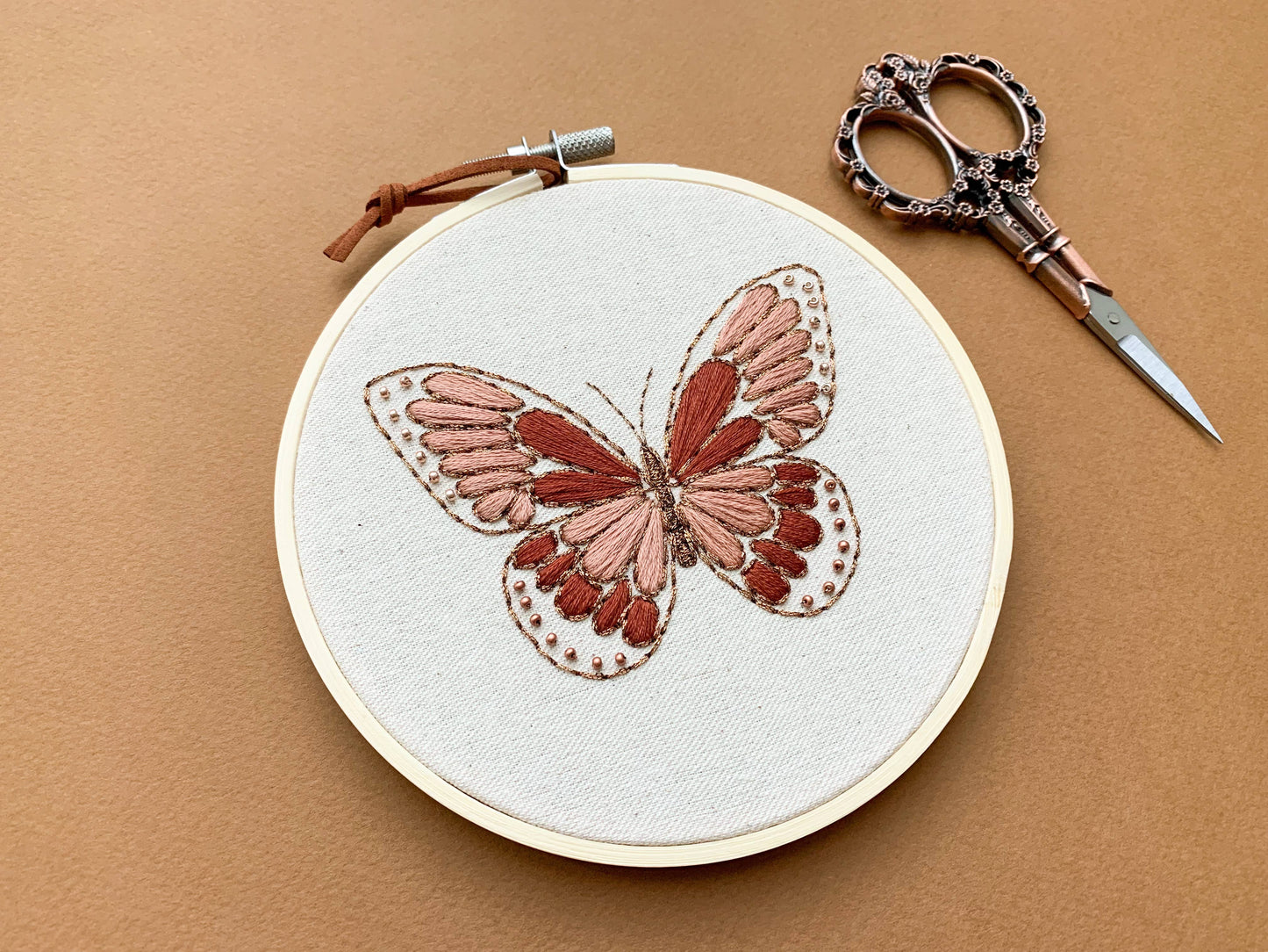 Butterfly Embroidery Kit, modern embroidery diy kit