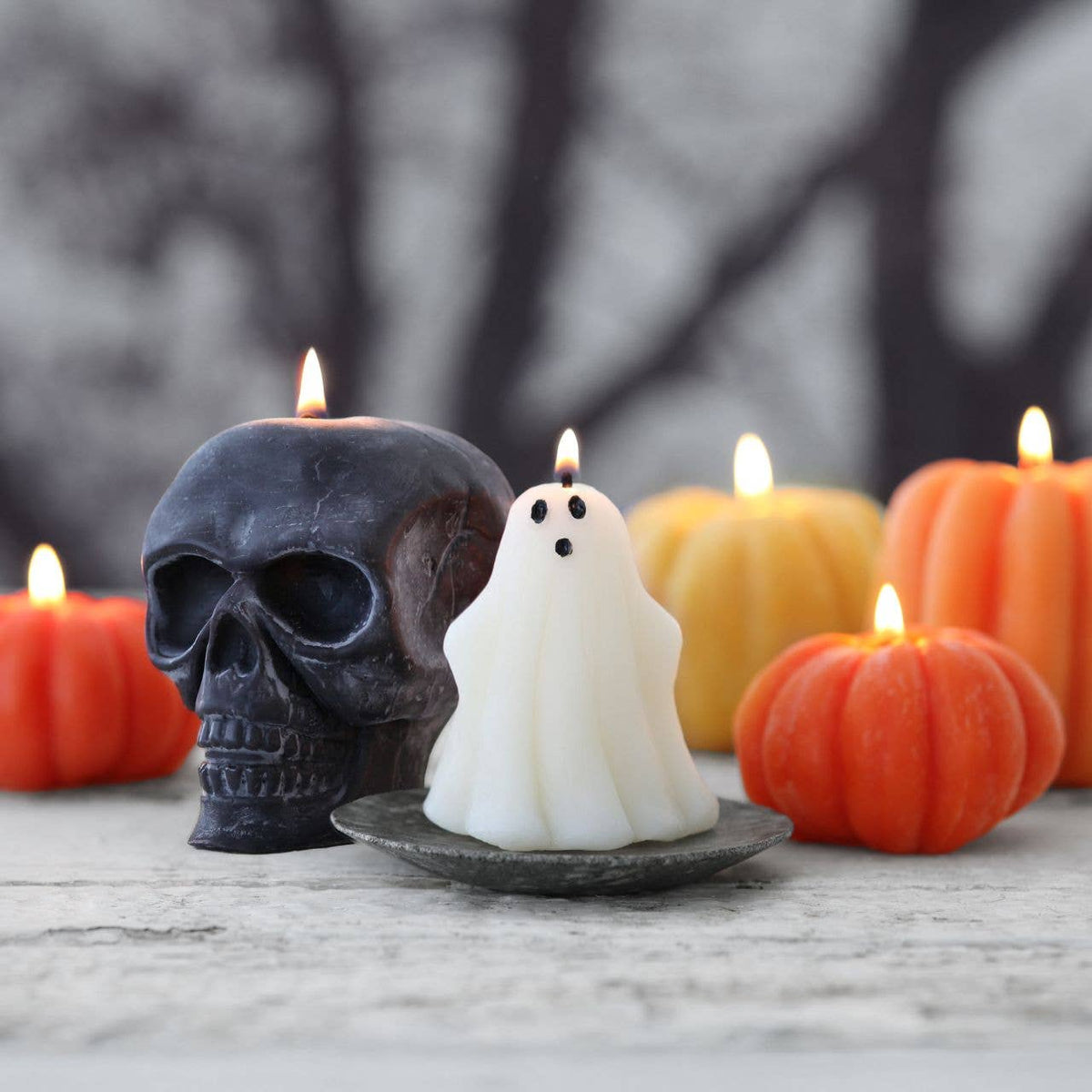 Beeswax Ghost Candle Handmade Halloween Decor