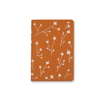 Brown Floral Embroidered Journal Notebook