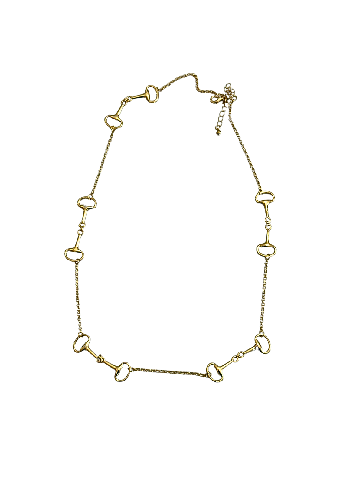 The Snaffle Equestrian Bit Long Chain Necklace