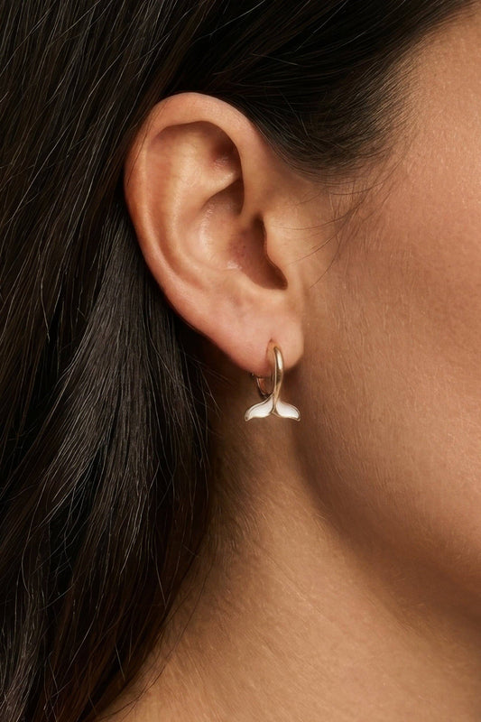 Whale Tail Hoops