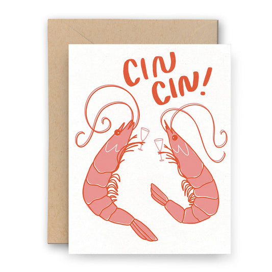 Cin Cin Shrimp Congrats Card