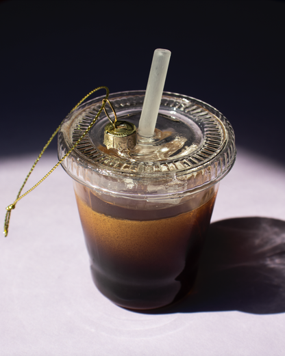 Iced Coffee Hand-Blown Glass Ornament