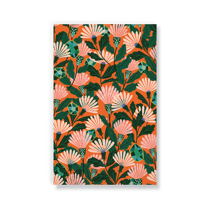 Orange Floral Notebook
