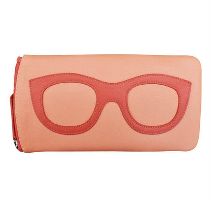 Leather Eyeglass Case with Eyeglass Frame Graphic RFID