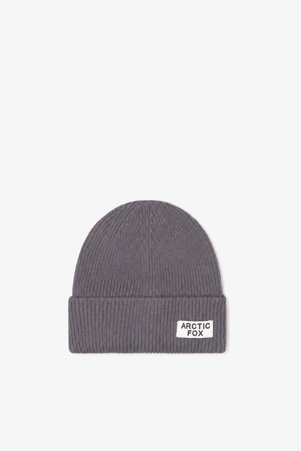 Dark Grey Recycled Bottle Knit Beanie Hat