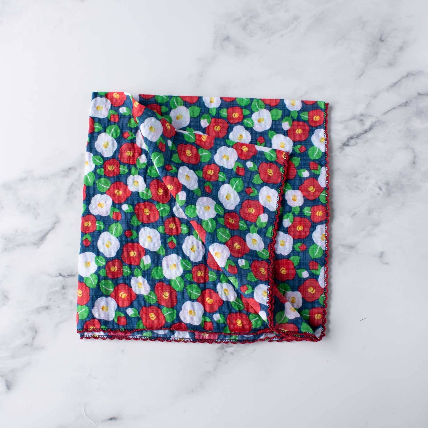 Camellia Flower Cotton Scarf