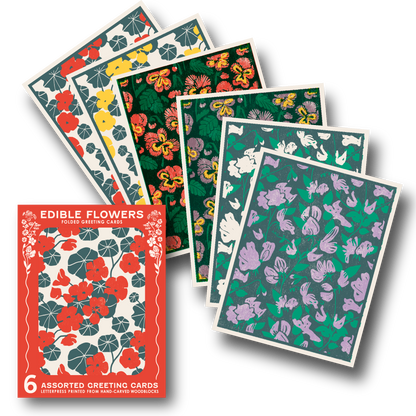 Flowers Letterpress Cards Set