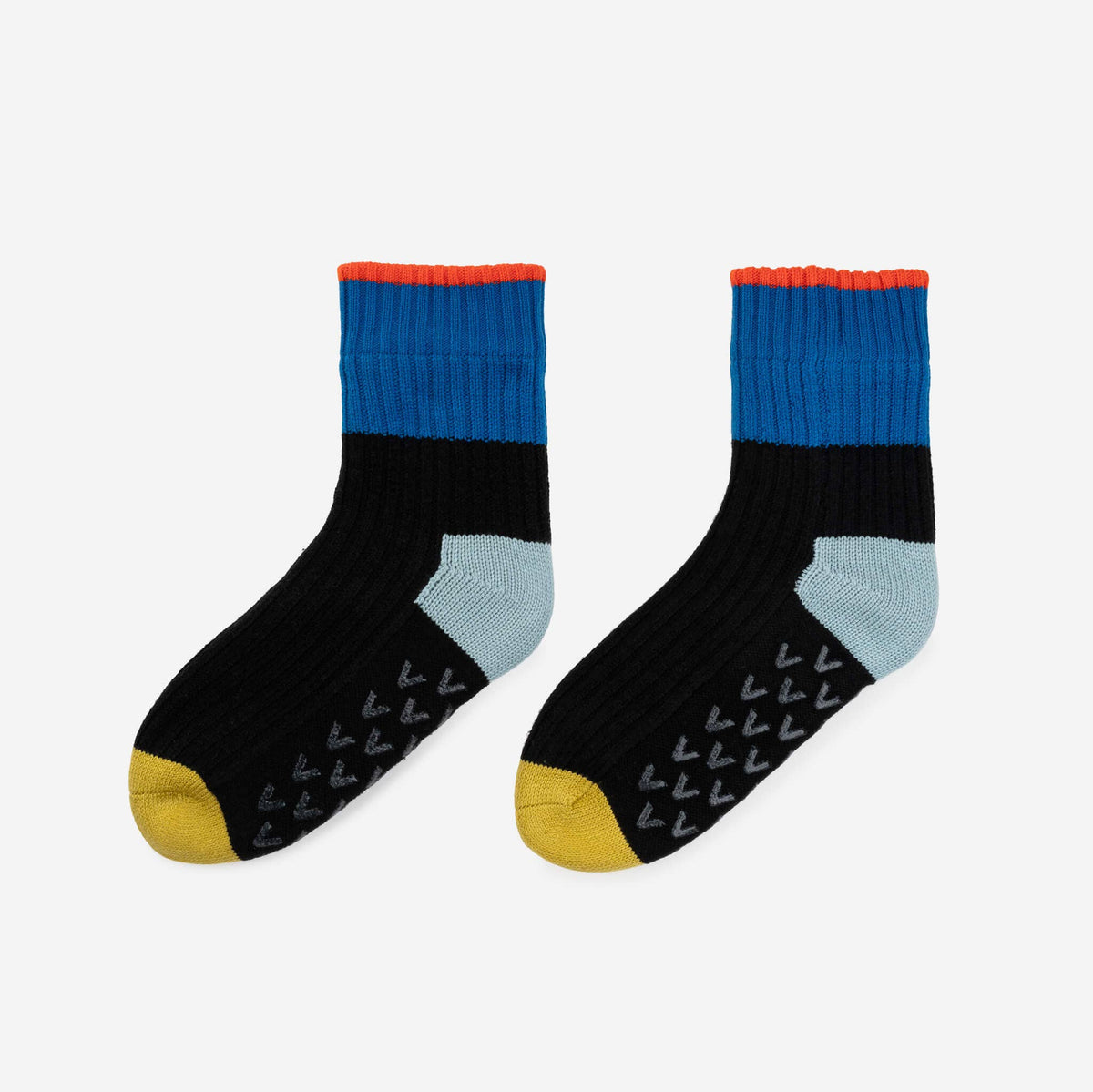 Minima Fleece Lined Knit House Socks Colorblock