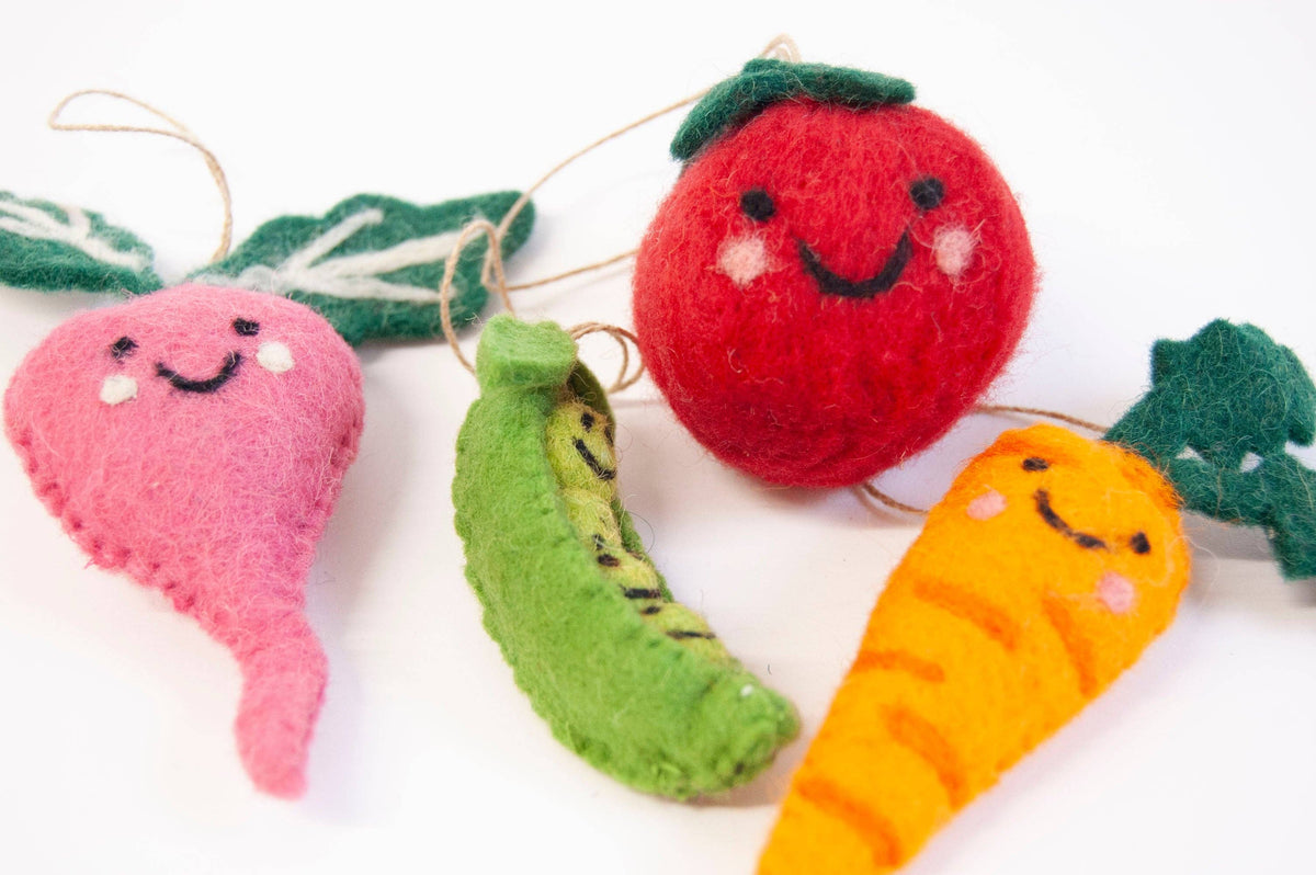 Tammy Tomato Felted Holiday Ornament