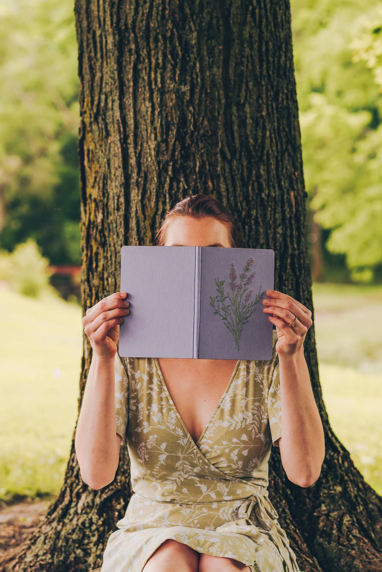 Lavender Bunch Embroidered Notebook