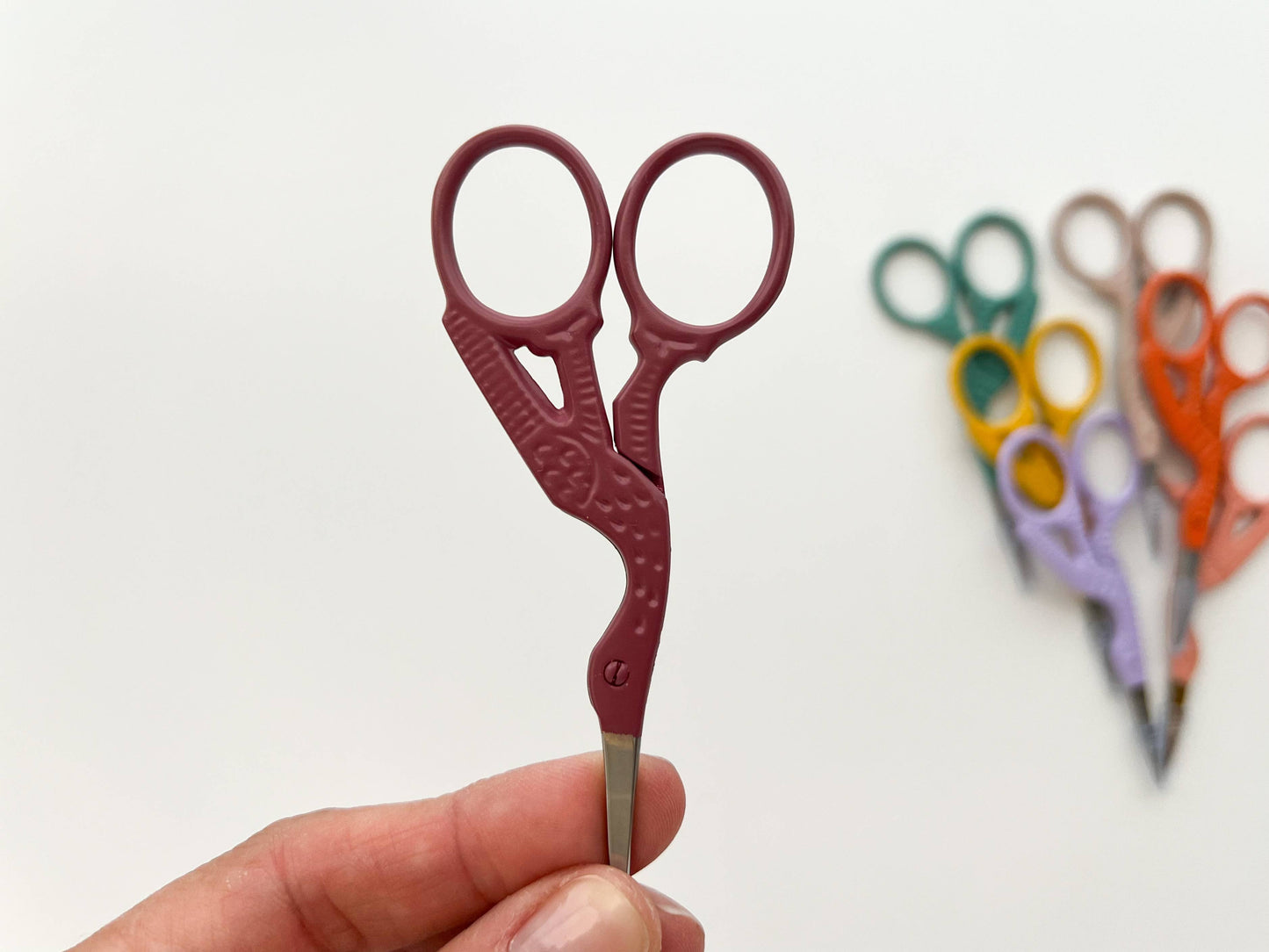 Bird scissors, small sewing scissors, stork scissors