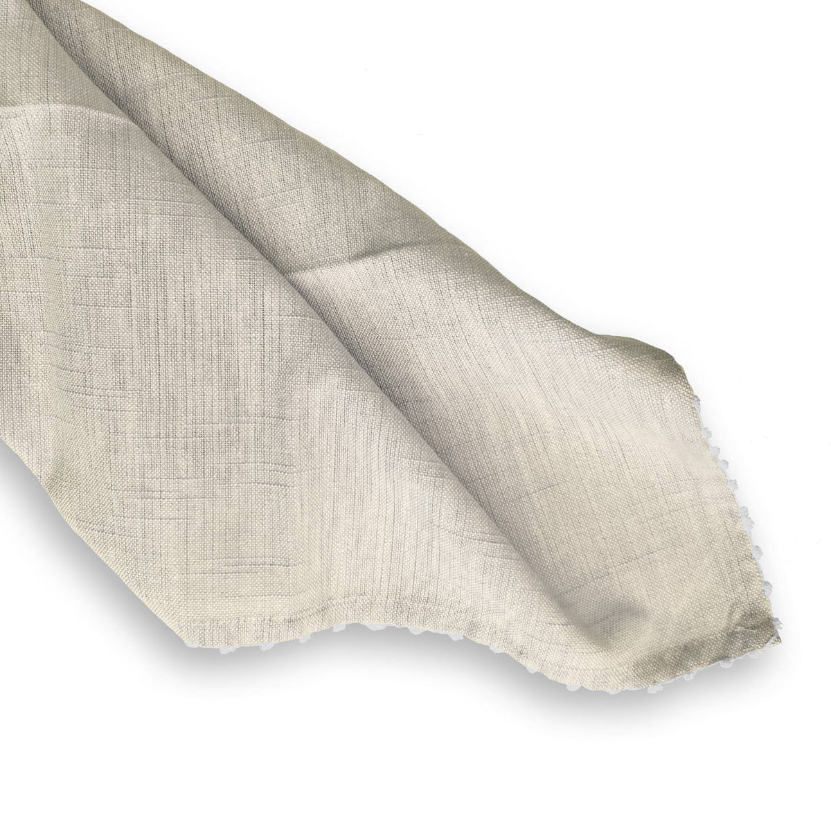 Knotted Edge Natural Cotton Napkin White Trim