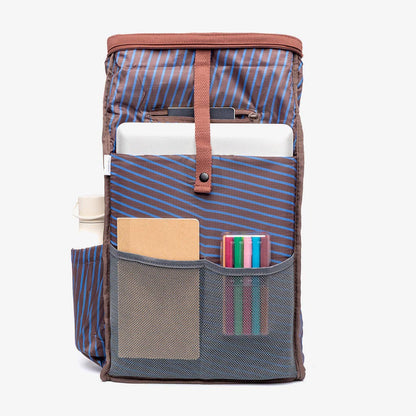 Recycled Roll-Top Mini Backpack, Bronze