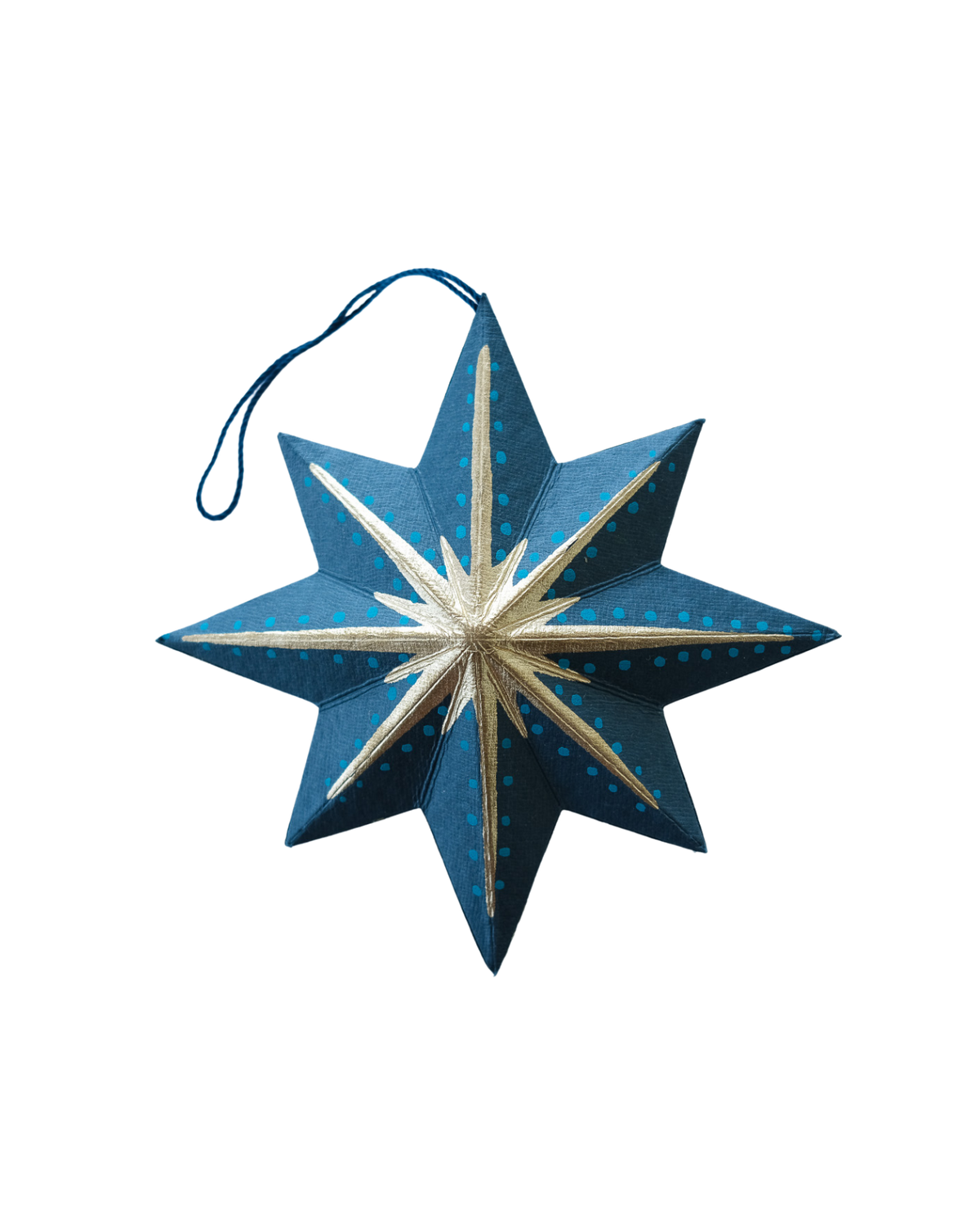 Twinkling Star Recycled Paper Christmas Ornament