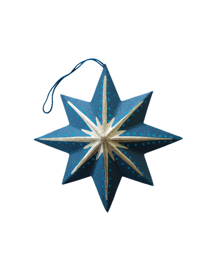 Twinkling Star Recycled Paper Christmas Ornament