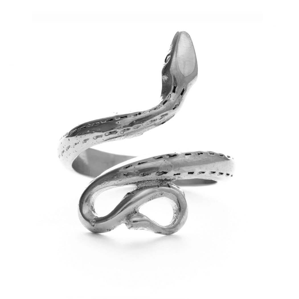 Golden Serpent Adjustable Ring
