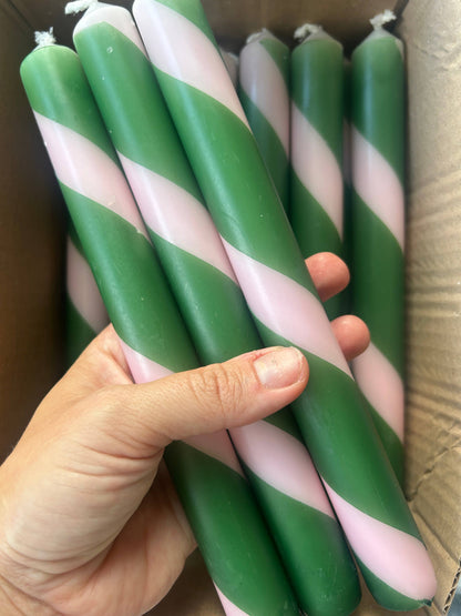 Twist Stripe Taper Candles