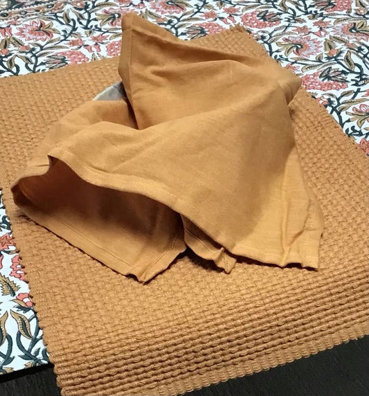 Tablemats Woven Homespun Solid Mustard