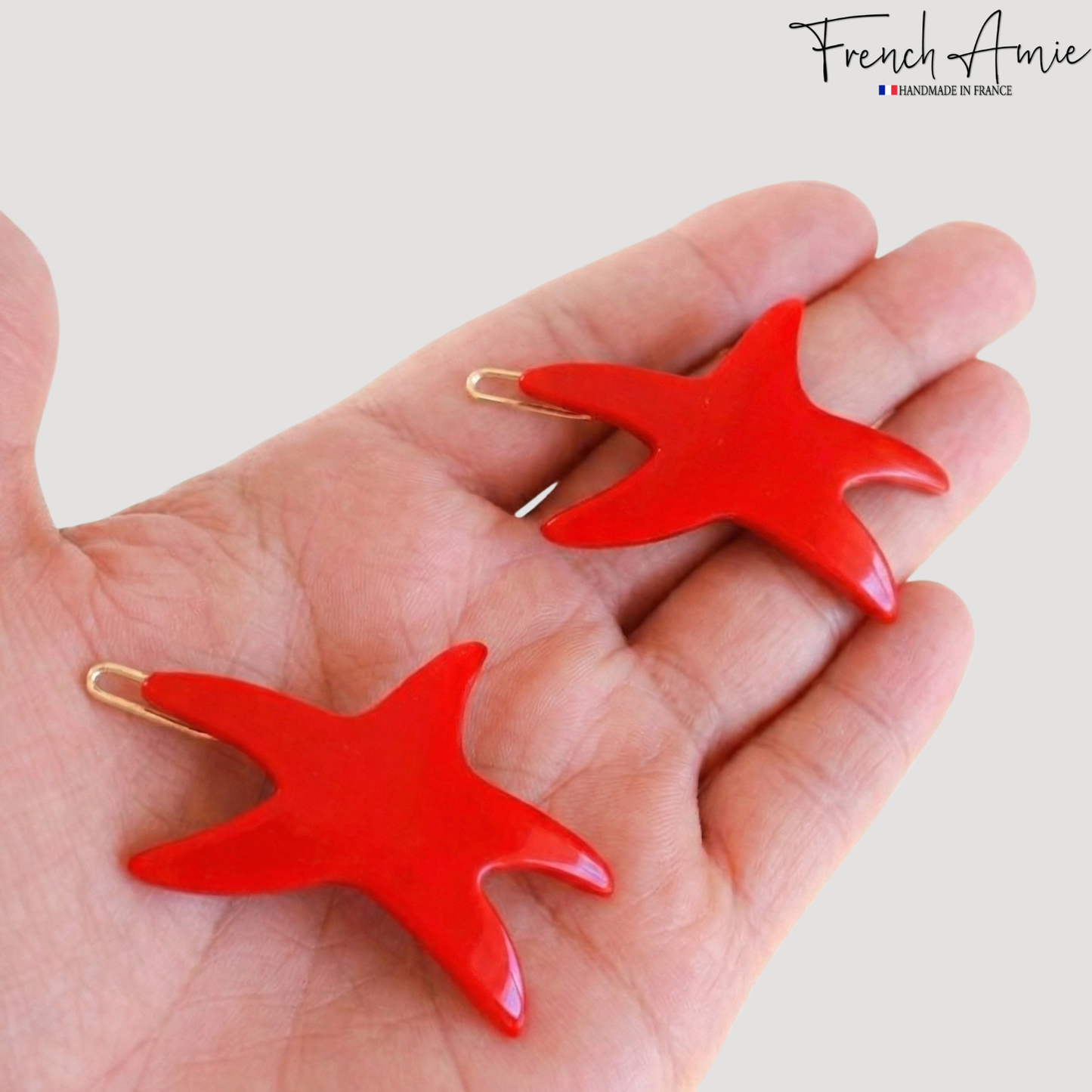 French Amie Starfish Acetate Hair Clip