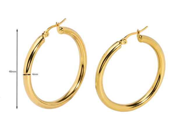 Chunky Classic Waterproof Hoop Earrings