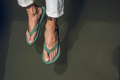 Men's Leaf Green Flip Flops