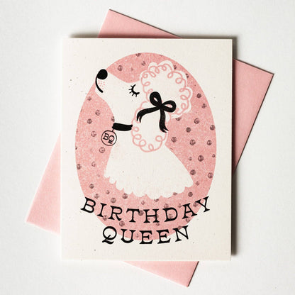 Birthday Queen Dog Card