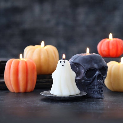 Beeswax Ghost Candle Handmade Halloween Decor