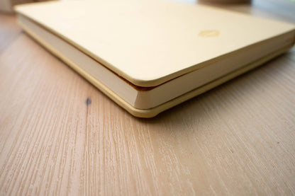 Butter Yellow Blooms Embroidered Journal Notebook