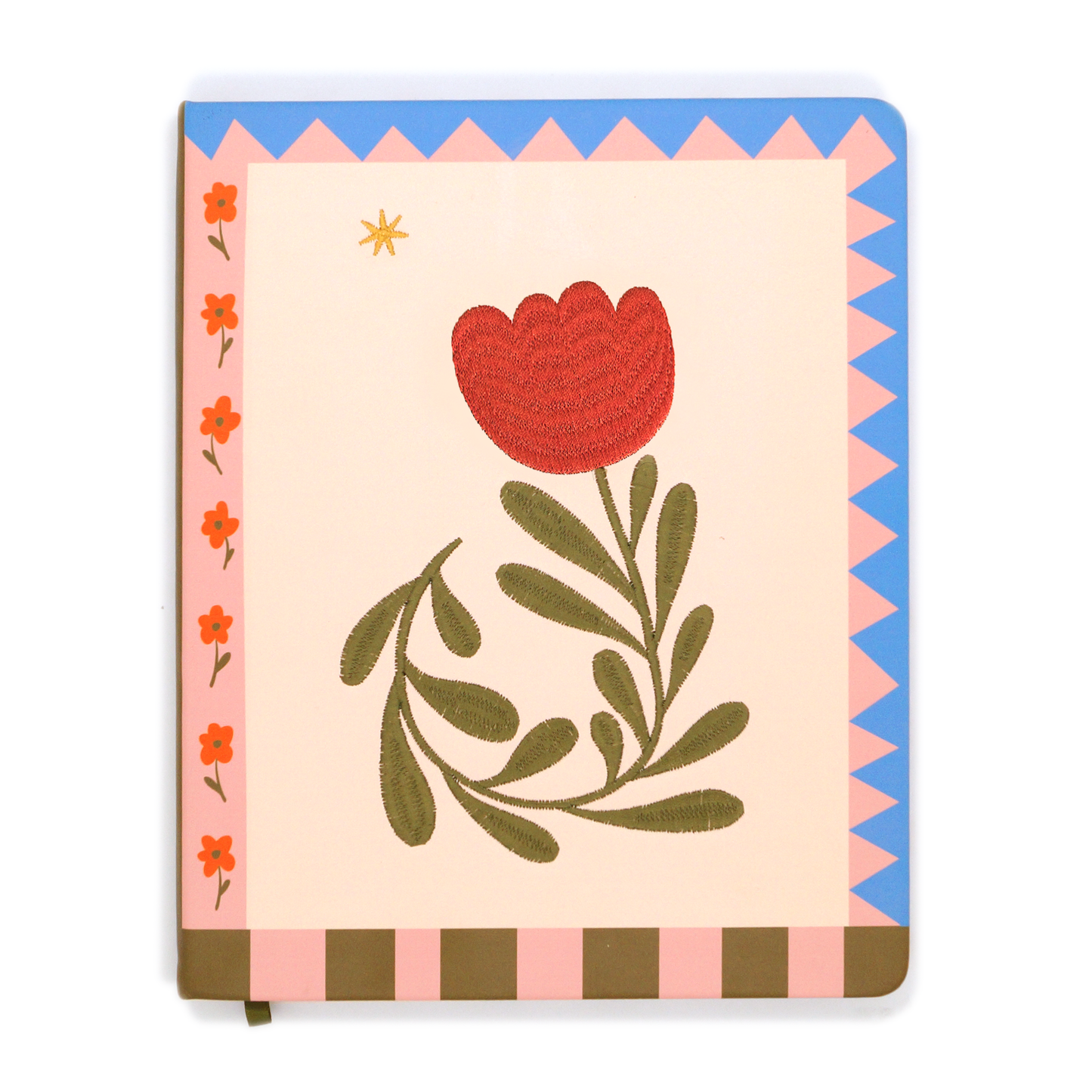 Star Tulip Embroidered Medium Hardcover Sketchbook