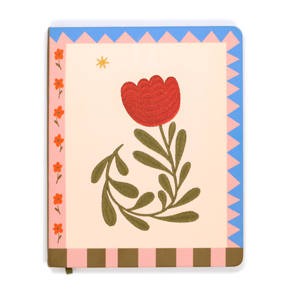 Star Tulip Embroidered Medium Hardcover Sketchbook