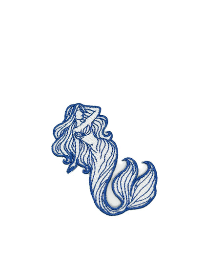 Mermaid Coastal Embroidered Iron-On Patch
