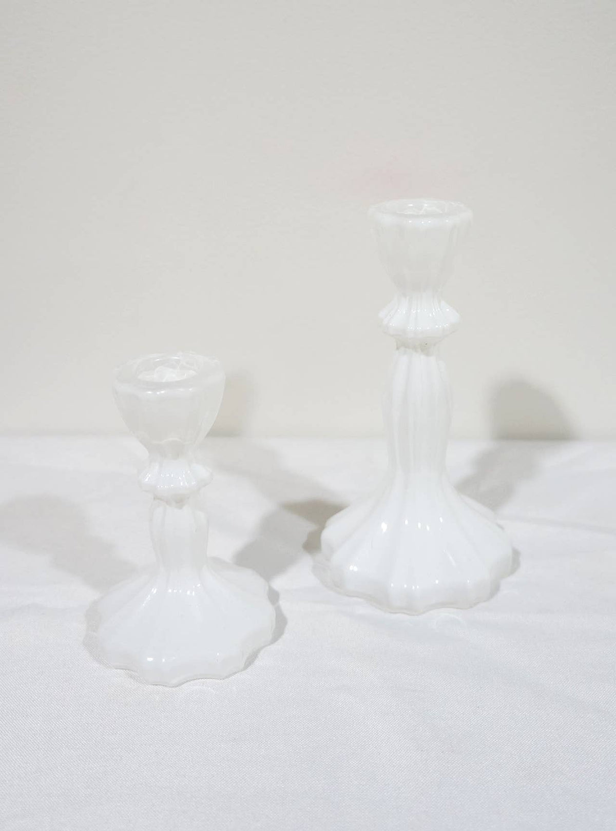 Glass Candlestick Holder, Taper Candle Stand