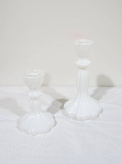 Glass Candlestick Holder, Taper Candle Stand