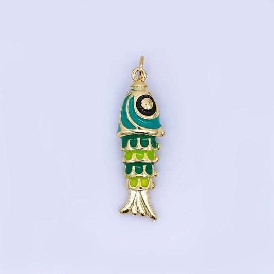 3D Fish Charm Necklace