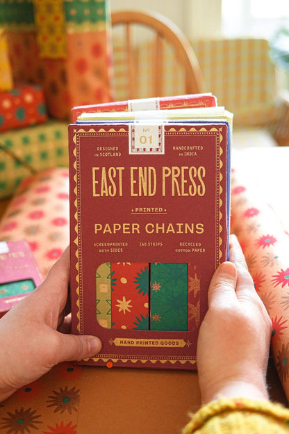 Festive Paper Chain Kit 160 Strips Recycled Paper