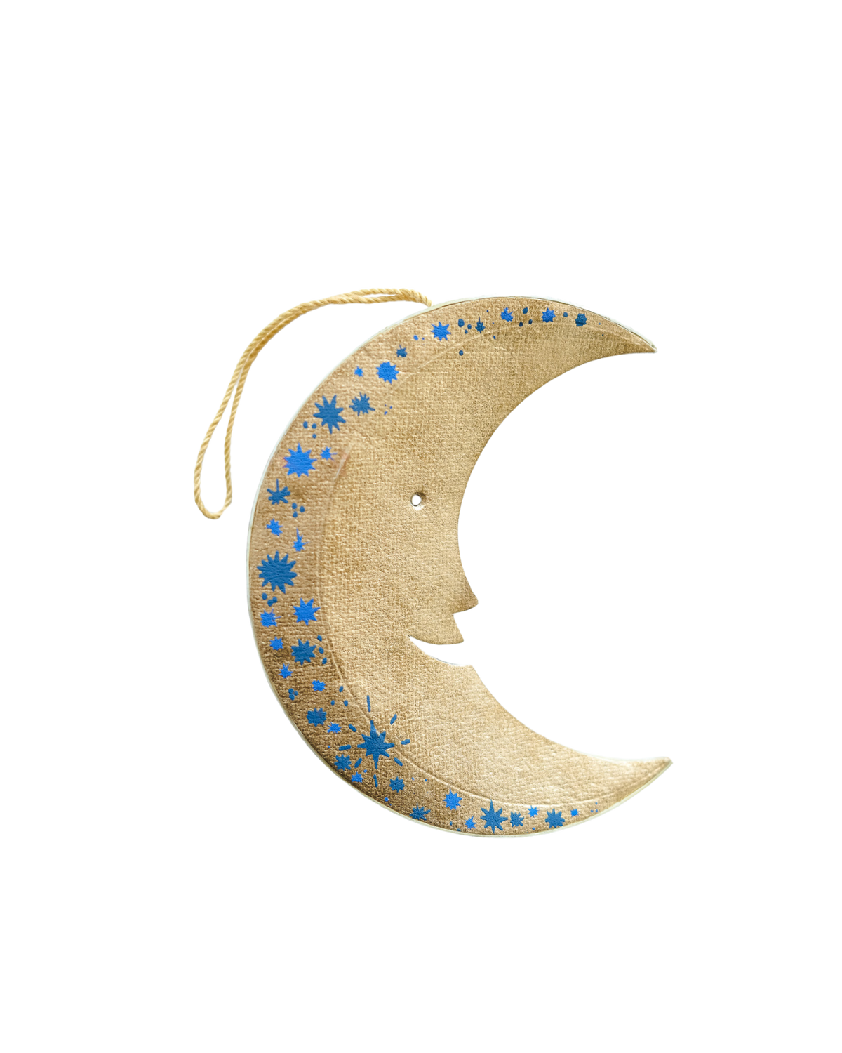 Shimmering Man on the Moon Paper Ornament