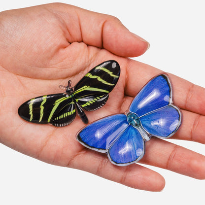 Butterfly Hair Clips Plant-Based Acetate Pair