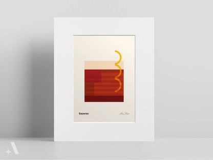 American Cocktails Illustrated Art Print