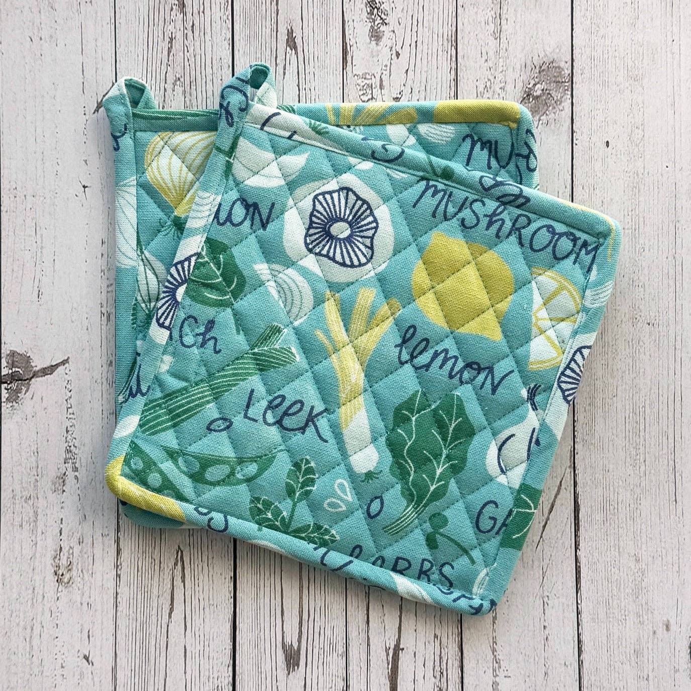 Onion Print Cotton Pot Holders