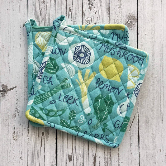 Onion Print Cotton Pot Holders
