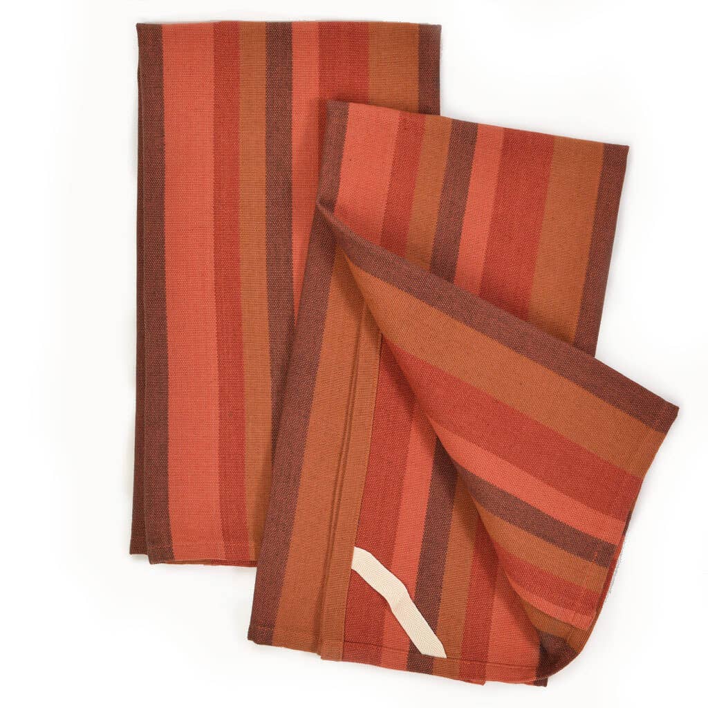 Hand Woven Guatemalan Kitchen Striped Towel Sets