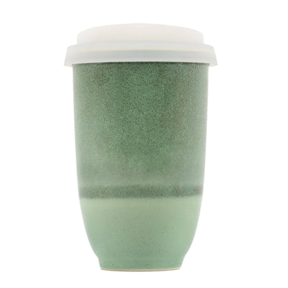 Emerald Green 12oz Ceramic Travel Mug