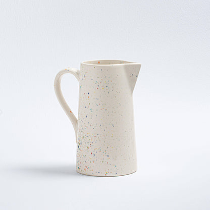 Handcrafted White Ceramic Pitcher