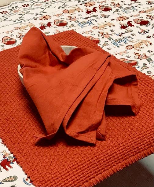 Tablemats Woven Homespun Solid Red Ochre
