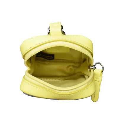 Checkerboard Leather Rectangle Pouch Charm Coin Purse
