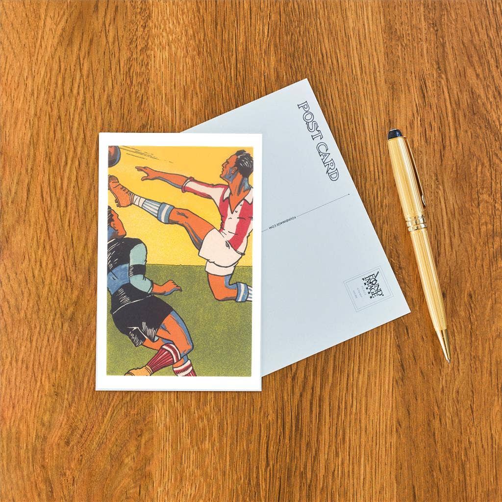 Soccer Retro Postcard
