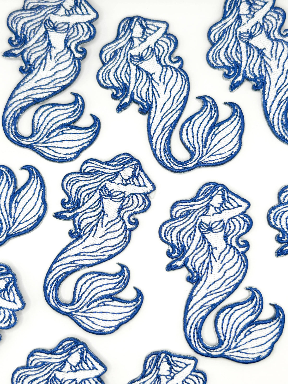 Mermaid Coastal Embroidered Iron-On Patch