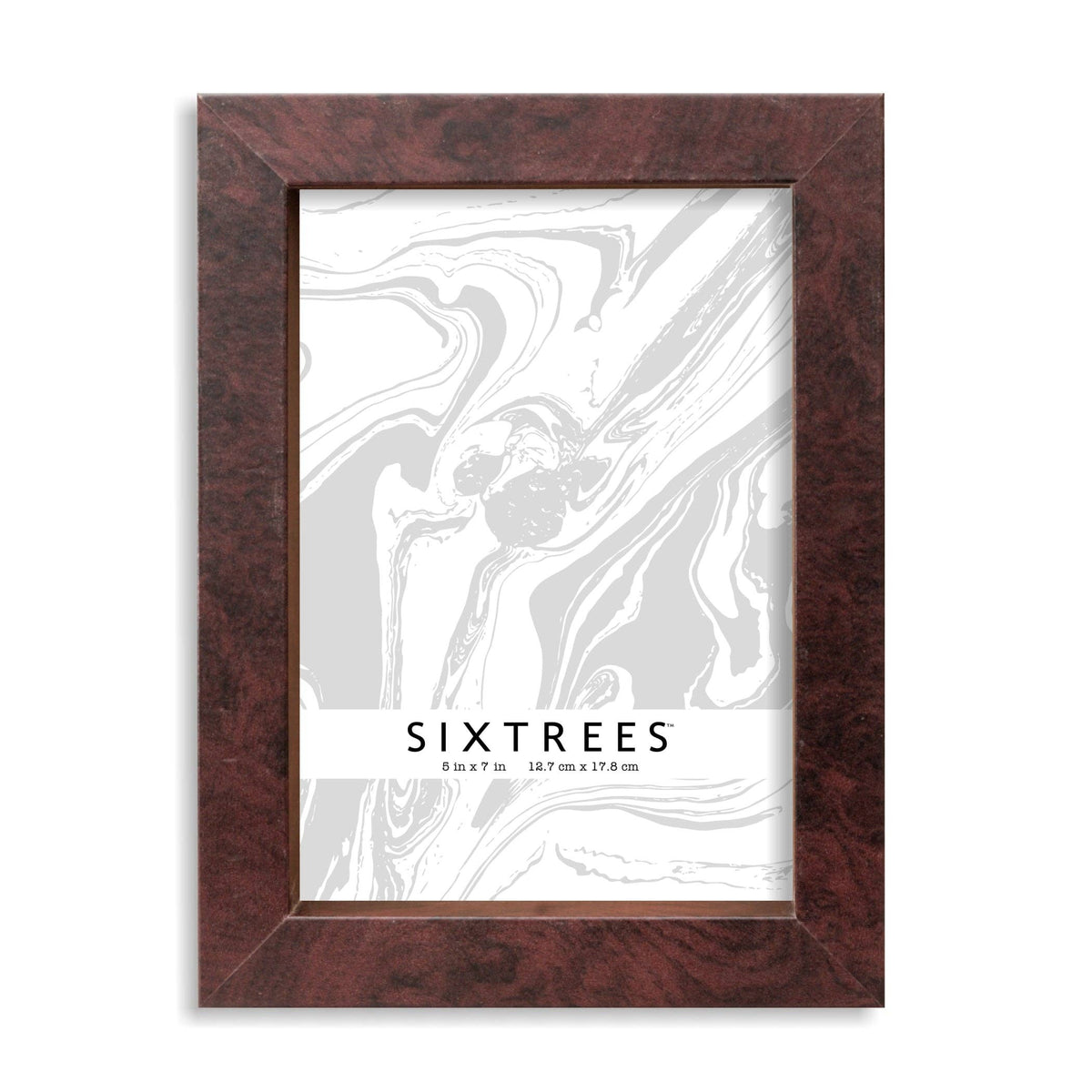 Burl Wood Finish Picture Frame with Real Glass