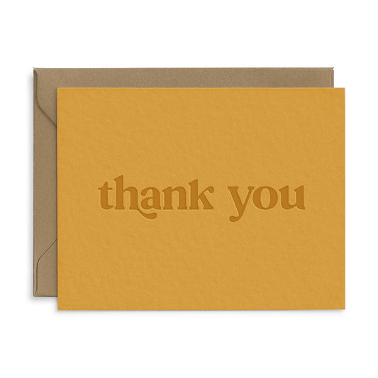 Thank You In Serif Greeting Card: Box of 6